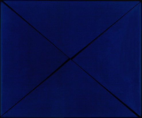 Movimiento espacio opuesto II, 1967. Pintura sintética sobre madera, 65 x 81 cm.