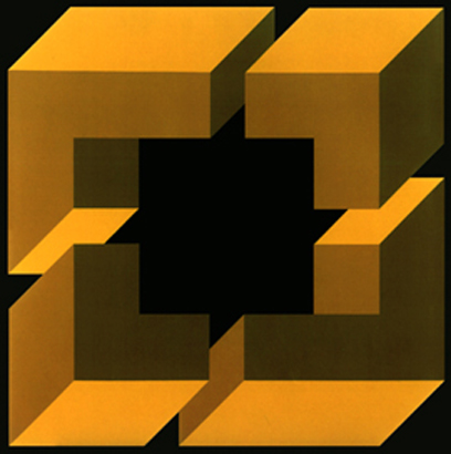 Figura Imposible, 1972. Pintura sintética y acrílica sobre madera, 200 x 200 cm