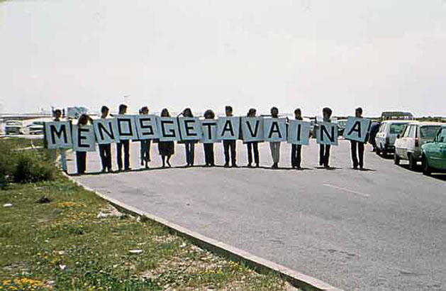 Celebració al vent, 1978. Happening, Playas del Saler, Valencia