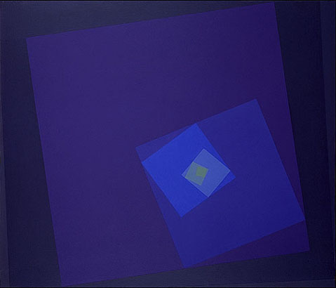 Estructura Azul, 1989. Acrílico sobre lienzo. 110 x 130 cm.